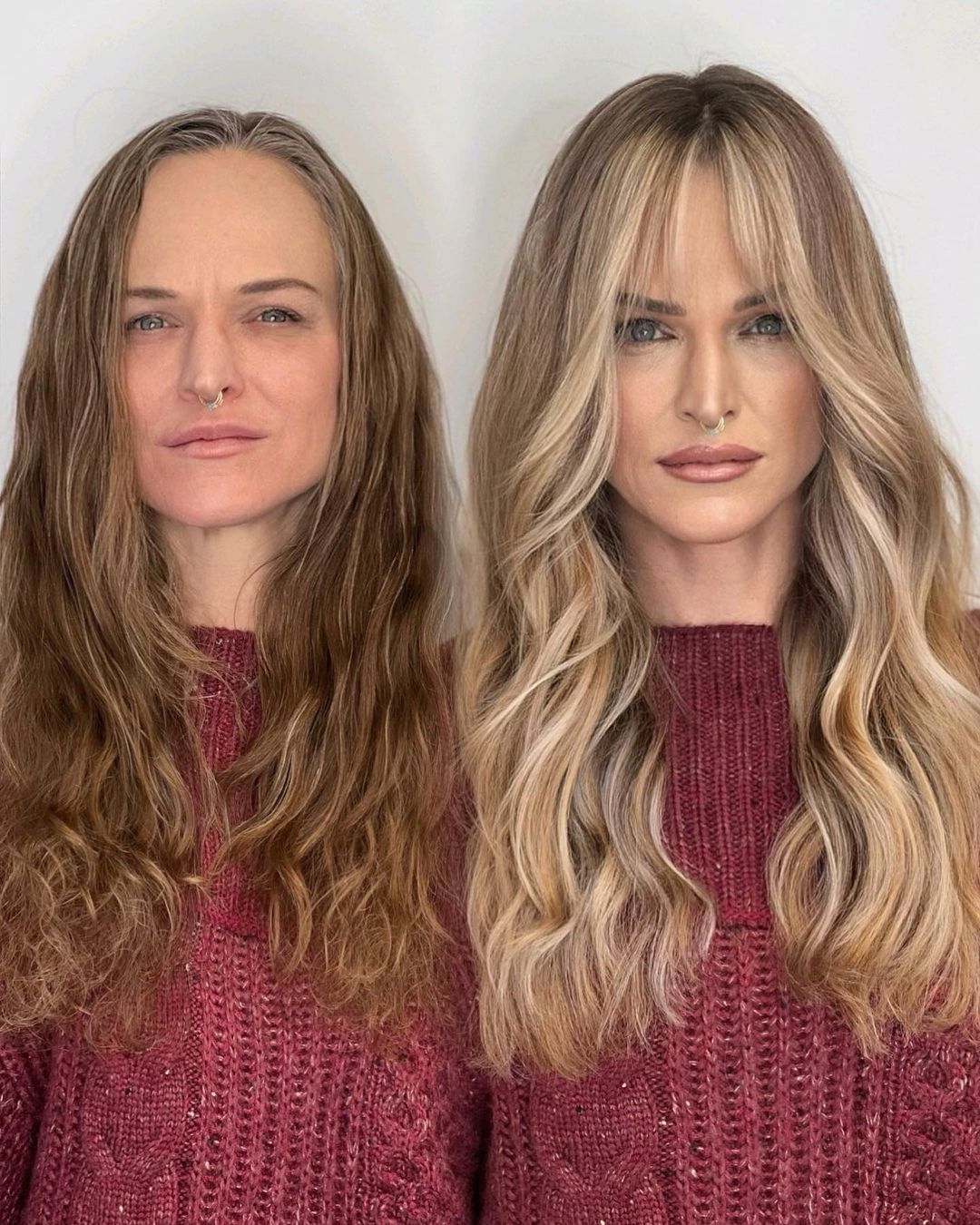 Long Hair and Square Face Makeover