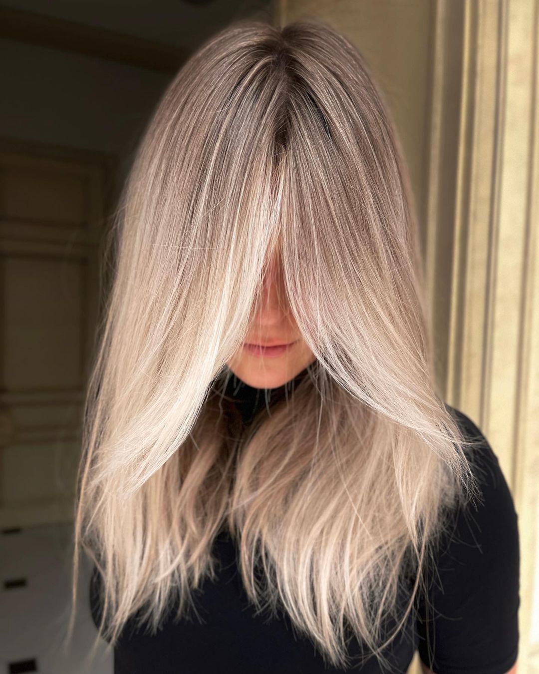 Long Wispy Ash Blonde Hairstyle