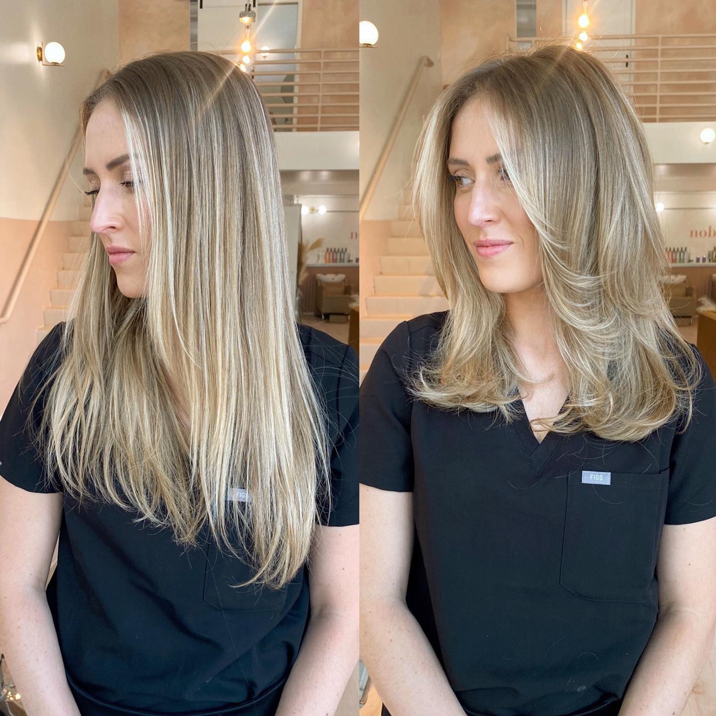 Medium Thin Hair with Flipped-Up Layers